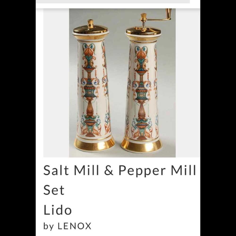 Vintage Lenox Salt & Pepper Mill Set